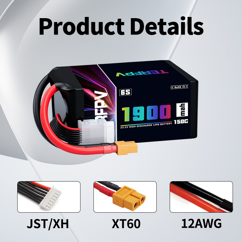 1/2Pcs TERFPV Lipo 6S 1900mAh  - Drone Battery 6S review and price