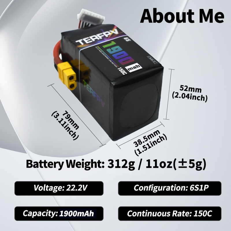 1/2Pcs TERFPV Lipo 6S 1900mAh  - Drone Battery 6S review and price